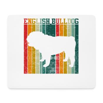 Bouledogue anglais Rétro - Tapis de souris (format paysage) - blanc - Devant