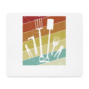 Retro allotment garden horticulture allotment garden - Mouse Pad (horizontal) - white - Front