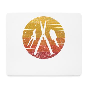 Retro Gartenbau Schrebergarten Kleingarten - Mousepad (Querformat) - Weiß - Vorne