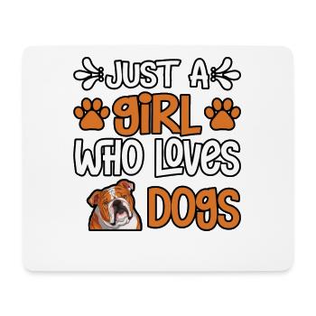 Juste une fille qui aime les chiens - Tapis de souris (format paysage) - blanc - Devant