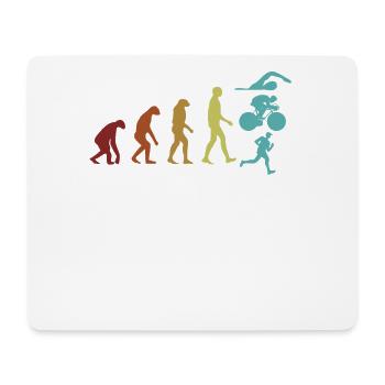 Triathlon Evolution Triathlet Training Profi - Mousepad (Querformat) - Weiß - Vorne