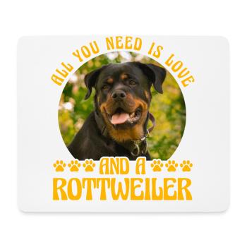 All you need is love and a Rottweiler - Mousepad (Querformat) - Weiß - Vorne