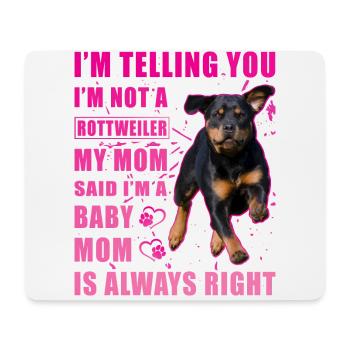 Rottweiler Spruch - Mousepad (Querformat) - Weiß - Vorne