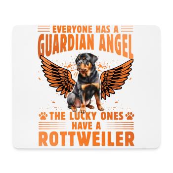 Guardian Angel Rottweiler - Mouse Pad (horizontal) - white - Front