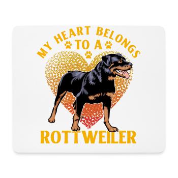 My Heart belongs to a Rottweiler - Mouse Pad (horizontal) - white - Front