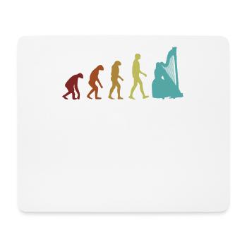 Harpist Evolution Concert Harp Harp Music - Mouse Pad (horizontal) - white - Front