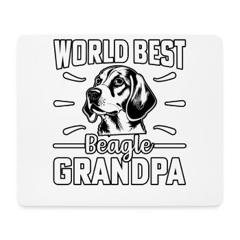 World best beagle grandpa - Mousepad (Querformat) - Weiß - Vorne