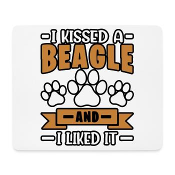 I kissed a beagle and I liked it - Mouse Pad (horizontal) - white - Front