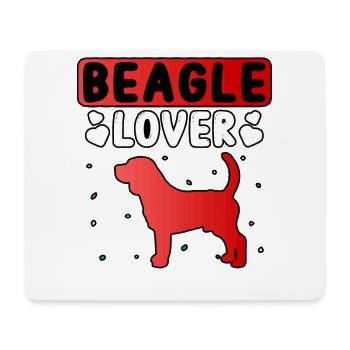 Beagle lover - Mouse Pad (horizontal) - white - Front