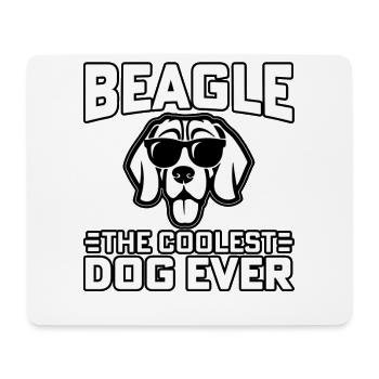 Beagle the coolest dog ever - Mousepad (Querformat) - Weiß - Vorne