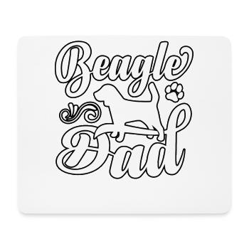 Beagle dad - Mouse Pad (horizontal) - white - Front