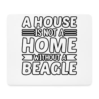Une maison n’est pas une maison sans Beagle - Tapis de souris (format paysage) - blanc - Devant