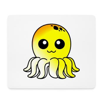 Krake Comic Tier - Mousepad (Querformat) - Weiß - Vorne
