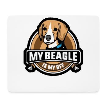 My Beagle is my BFF - Mousepad (Querformat) - Weiß - Vorne