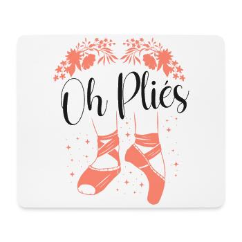 Ballet Dancer Dance Girl Ballerina - Mouse Pad (horizontal) - white - Front