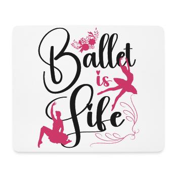 Ballet Dancer Dance Girl Ballerina - Mouse Pad (horizontal) - white - Front