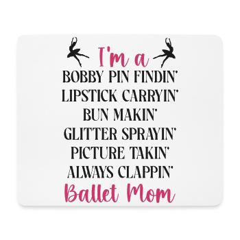 Ballet Dancer Dance Girl Ballerina - Mousepad (Querformat) - Weiß - Vorne