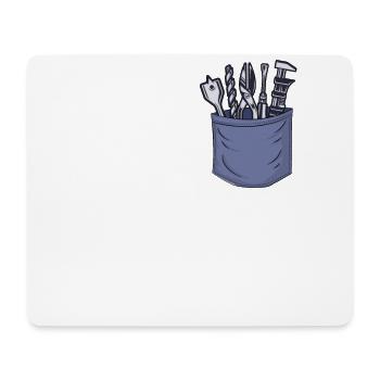 Carpenter Chest Pocket Carpenter Wood Mechanic - Mouse Pad (horizontal) - white - Front