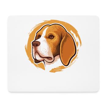 Wauwau Mâle Chien à quatre pattes Propriétaire Beagle Dog - Tapis de souris (format paysage) - blanc - Devant