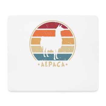 Rétro Alpaga Pako Lama Huacaya Alpaga Breeder - Tapis de souris (format paysage) - blanc - Devant