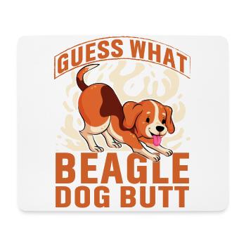 Guess what Beagle Dog Butt - Mousepad (Querformat) - Weiß - Vorne
