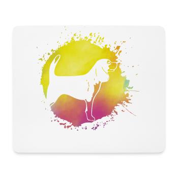 Beagle - Mousepad (Querformat) - Weiß - Vorne
