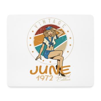 Vintage 1972 - Born In June 1972 - Mouse Pad (horizontal) - white - Front