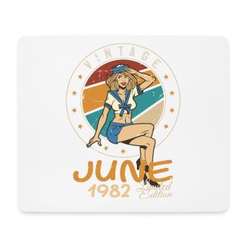 Millésime 1982 - Né en Juin 1982 - Tapis de souris (format paysage) - blanc - Devant