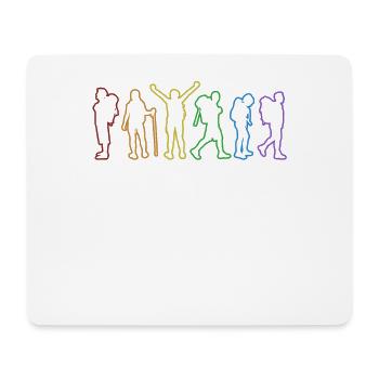 Randonnée LGBT Rainbow Randonnée Trekking Randonnée en montagne - Tapis de souris (format paysage) - blanc - Devant