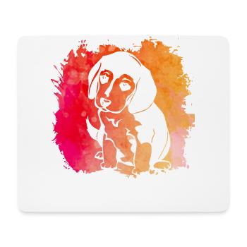 Beagle Dog - Mouse Pad (horizontal) - white - Front