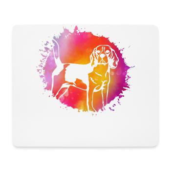 Beagle Dog - Mouse Pad (horizontal) - white - Front