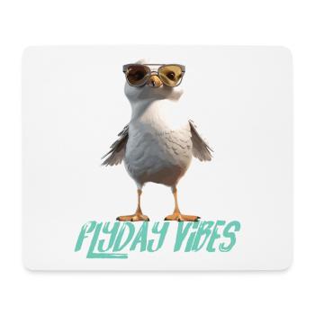 Möwe Flyday Vibes Cool Süß Sommer Urlaub - Mousepad (Querformat) - Weiß - Vorne