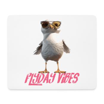 Möwe Flyday Vibes Cool Süß Sommer Urlaub - Mousepad (Querformat) - Weiß - Vorne