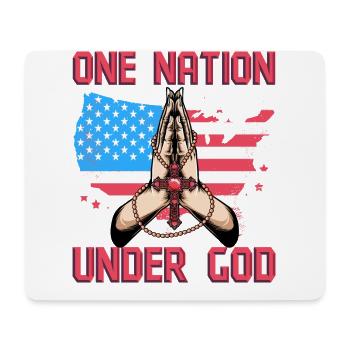Une nation sous Dieu - Tapis de souris (format paysage) - blanc - Devant