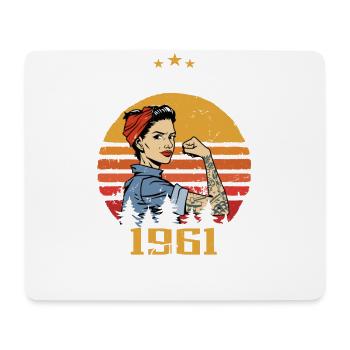 Vintage 1961 - Born In June 1961 - Mouse Pad (horizontal) - white - Front