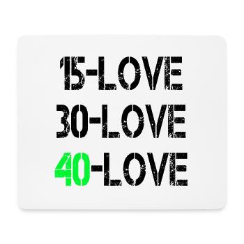 15love black - Mousepad (Querformat) - Weiß - Vorne