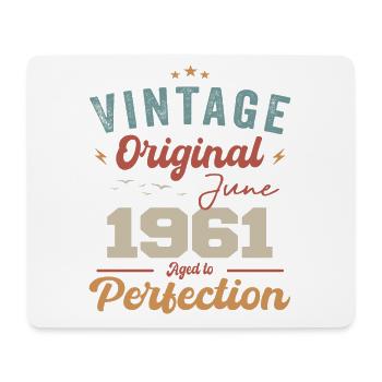 June 1961 Aged to Perfection June 1961 vintage - Mousepad (Querformat) - Weiß - Vorne