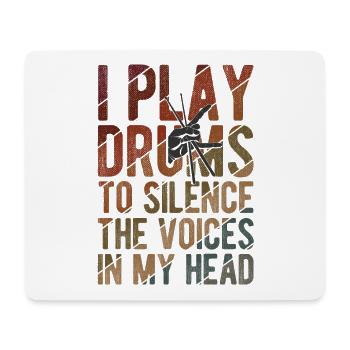 Schlagzeug Spieler Drummer - Mousepad (Querformat) - Weiß - Vorne