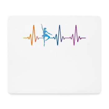 Ballet Dancer Dance Girl Ballerina - Mouse Pad (horizontal) - white - Front