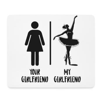 Ballet Dancer Dance Girl Ballerina - Mouse Pad (horizontal) - white - Front
