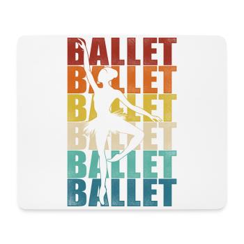 Ballet Dancer Dance Girl Ballerina - Mouse Pad (horizontal) - white - Front
