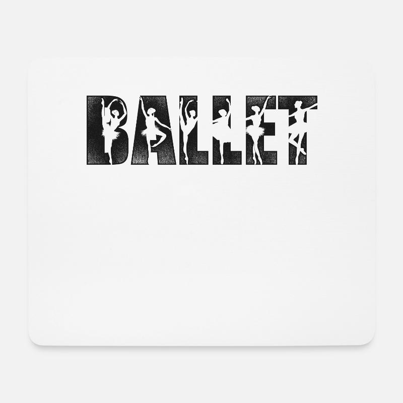 Ballet Dancer Dance Girl Ballerina - Mousepad (Querformat) - Weiß