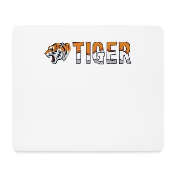 Tiger Text Wildkatze Raubkatze Königstiger - Mousepad (Querformat) - Weiß - Vorne
