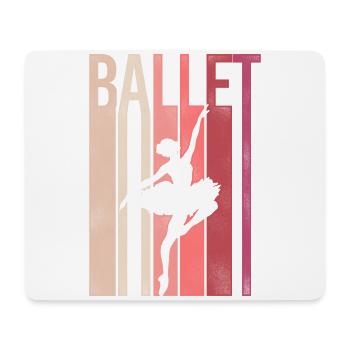 Ballet Dancer Dance Girl Ballerina - Mouse Pad (horizontal) - white - Front