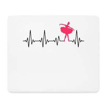 Ballet Dancer Dance Girl Ballerina - Mouse Pad (horizontal) - white - Front