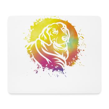 Labrador Retro - Mousepad (Querformat) - Weiß - Vorne