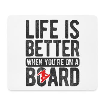 Snowboard Spruch für Snowboarder - Mousepad (Querformat) - Weiß - Vorne