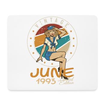Vintage 1993 - Born In June 1993 - Mouse Pad (horizontal) - white - Front