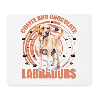 Coffee and Choclate Labradors - Mouse Pad (horizontal) - white - Front