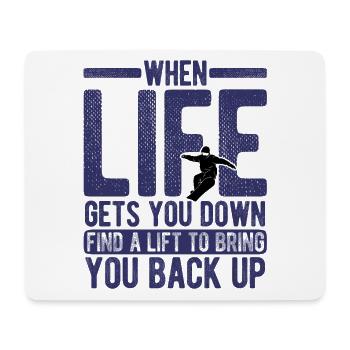 Snowboard Spruch für Snowboarder - Mousepad (Querformat) - Weiß - Vorne